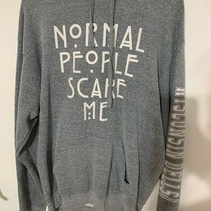 grey long sleeve hoodie